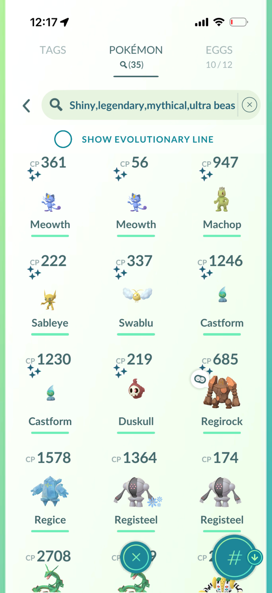 AguaDulce account (35 Shiny/Legendary)