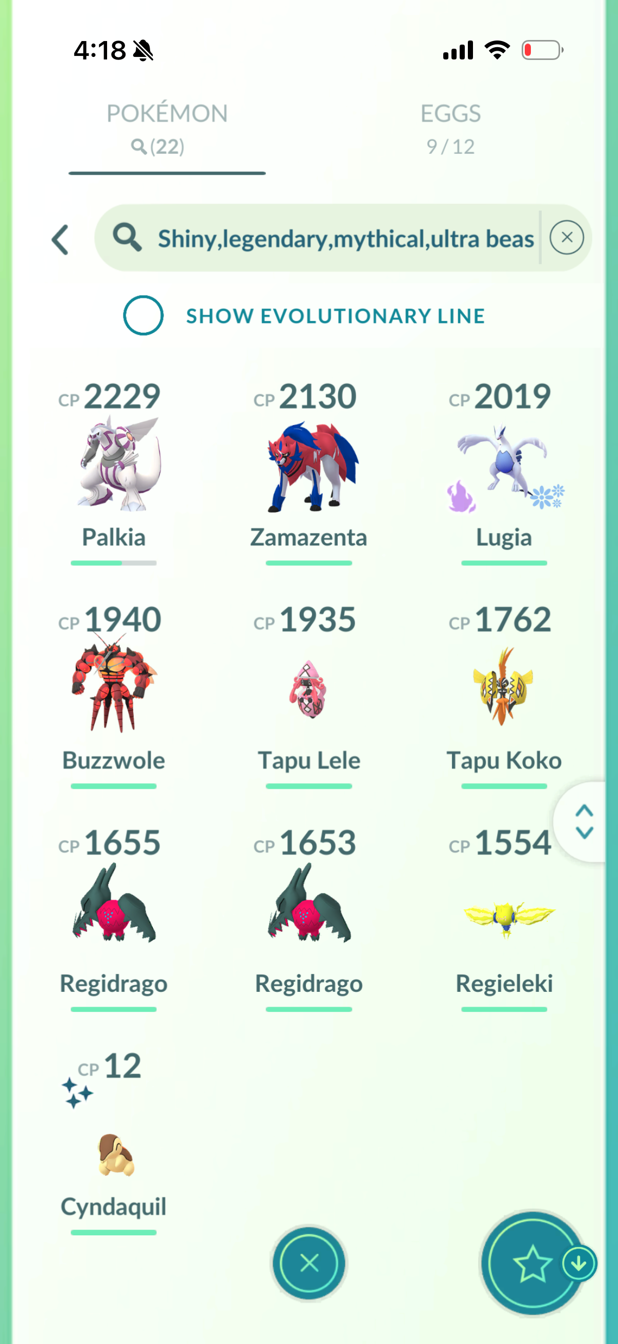 GroudonKartana account (22 Shiny/Legendary)