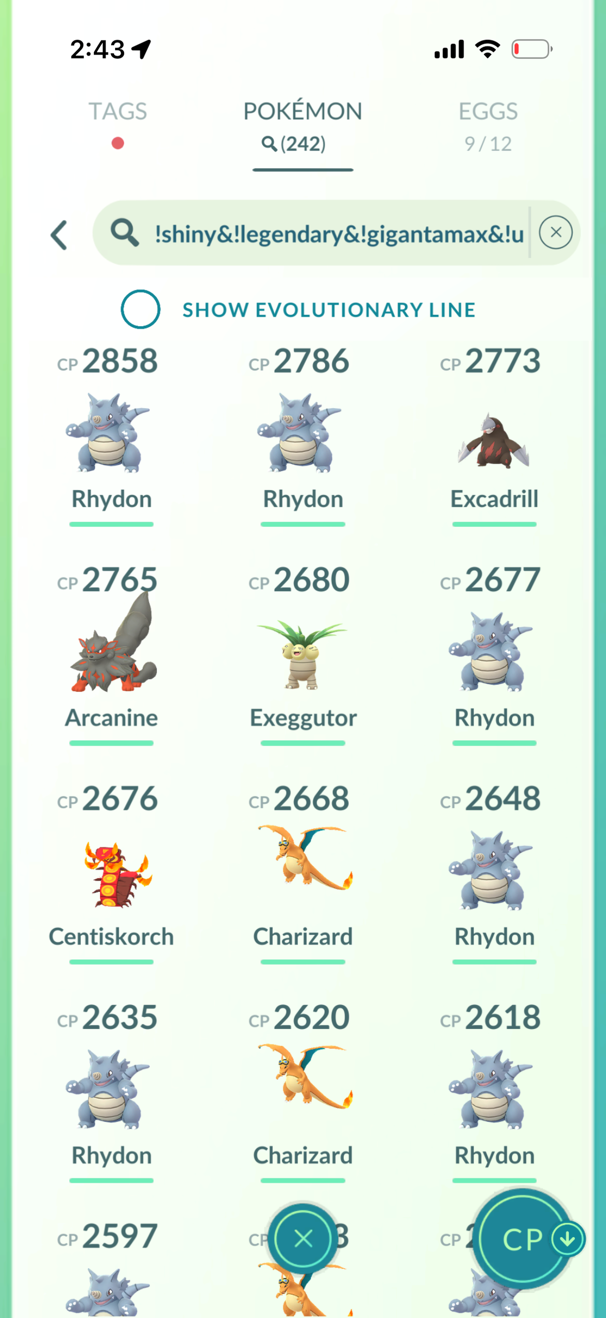 GarchompStack 135 Shiny/Legendary & 2.2M Stardust