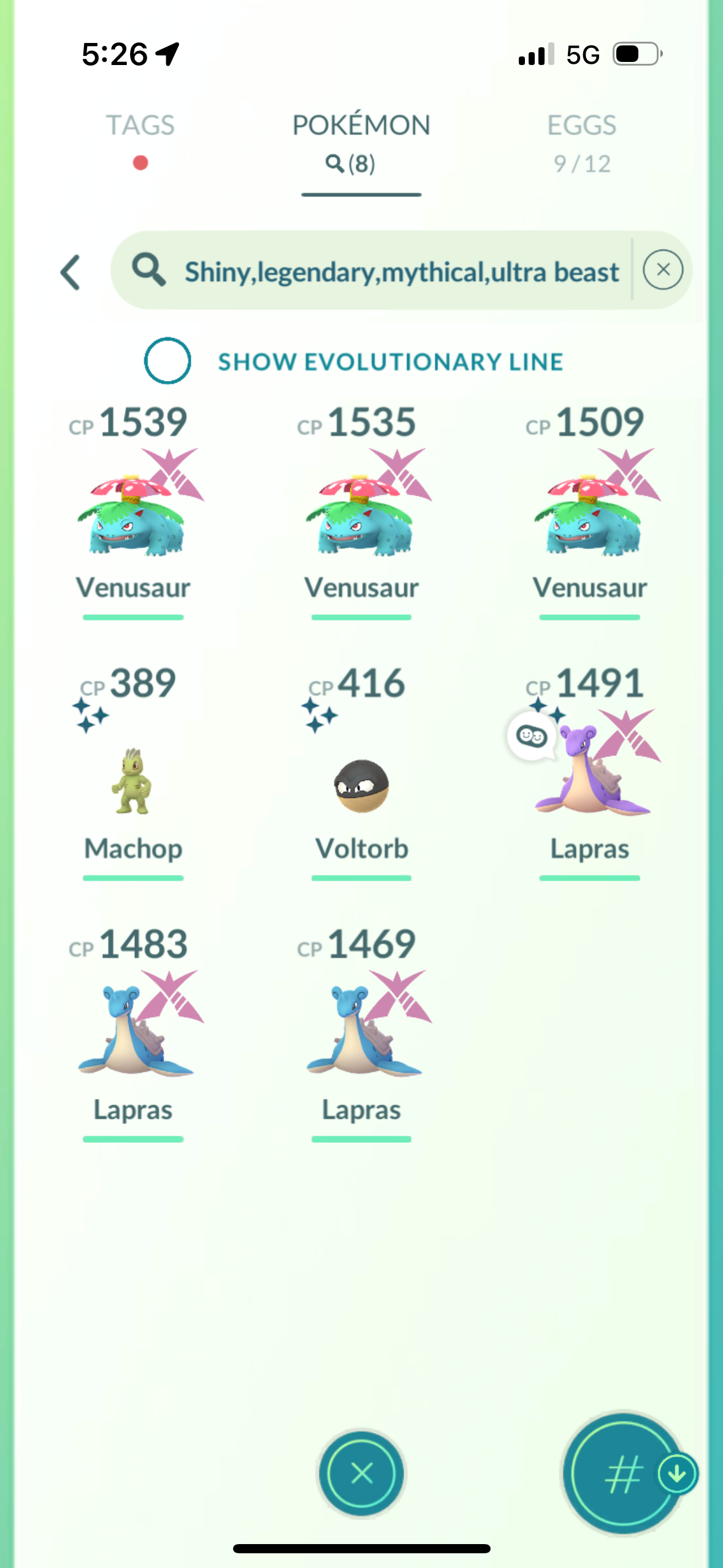 TheWiseChild account (Shiny Gigantamax Lapras)