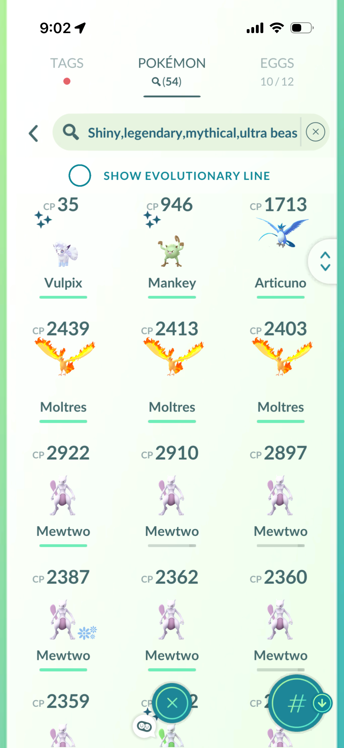 2 accounts bundle see photos (104 Shiny/Legendary)