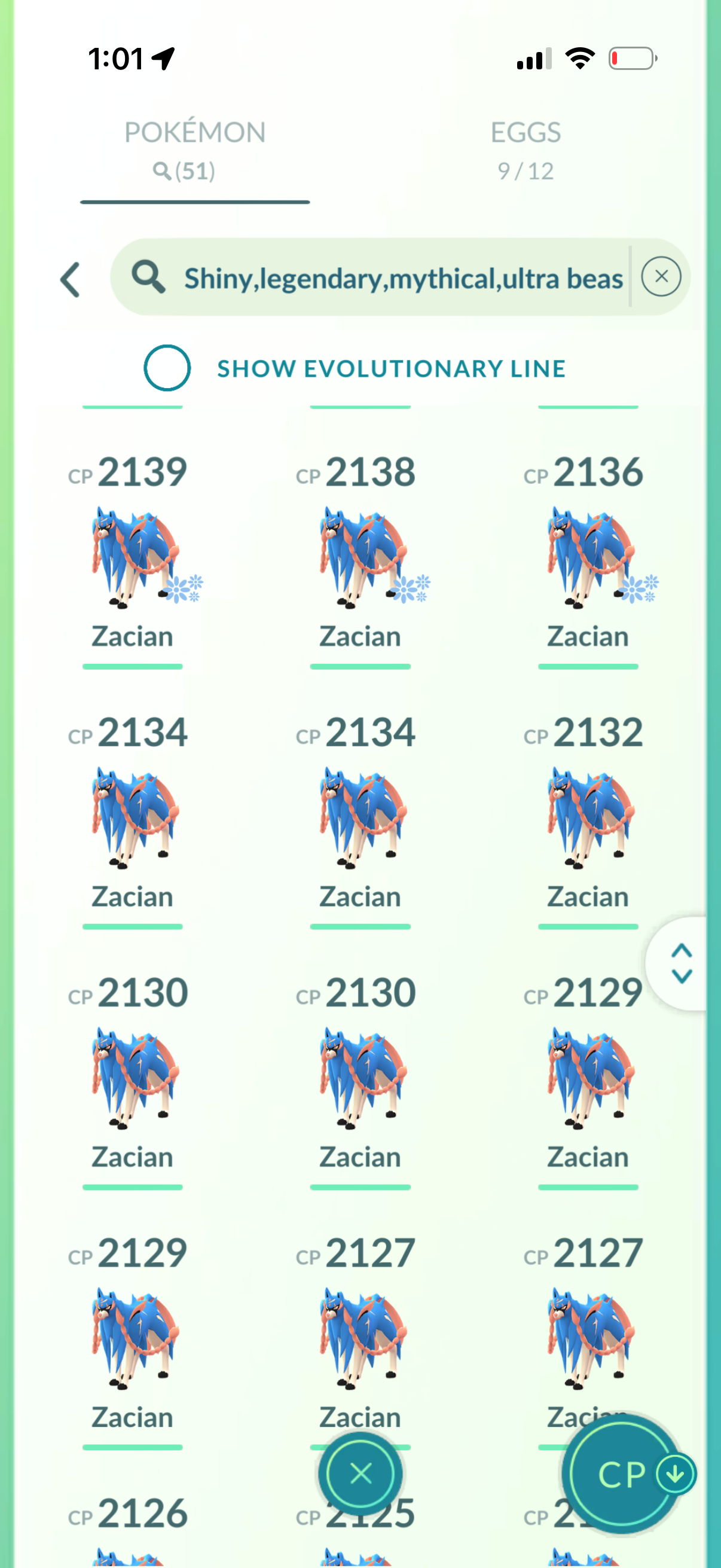 AllTheGlory account (51 Shiny/Legendary)