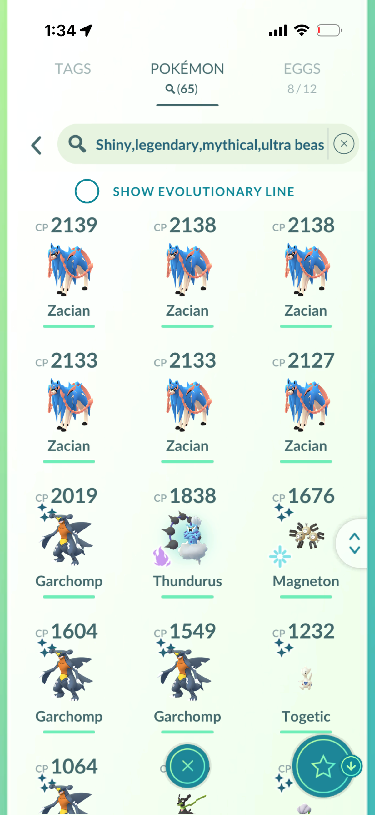 CrownedBy415 account (65 Shiny/Legendary 1.7m Stardust)