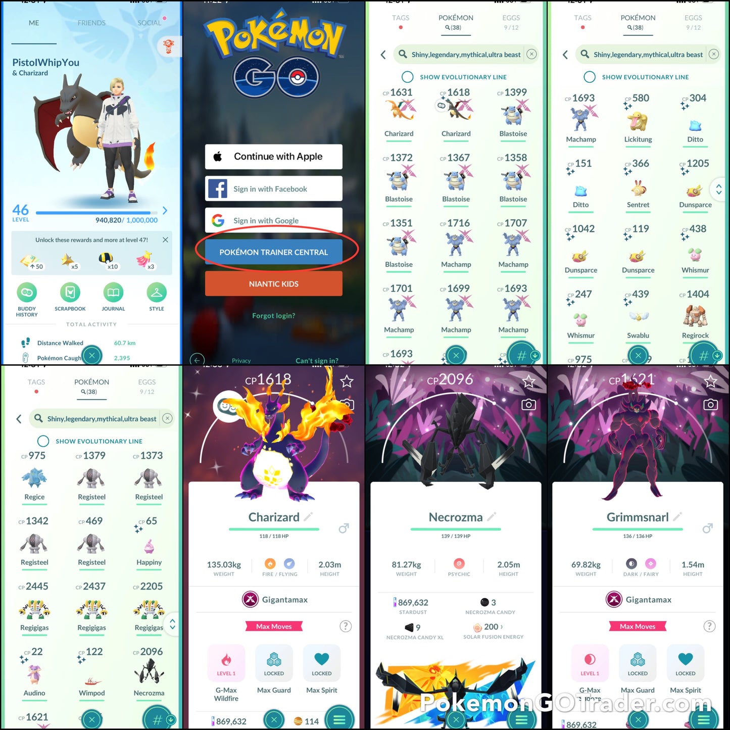 PistolWhipYou account (38 Shiny/Legendary/Gigantamax)