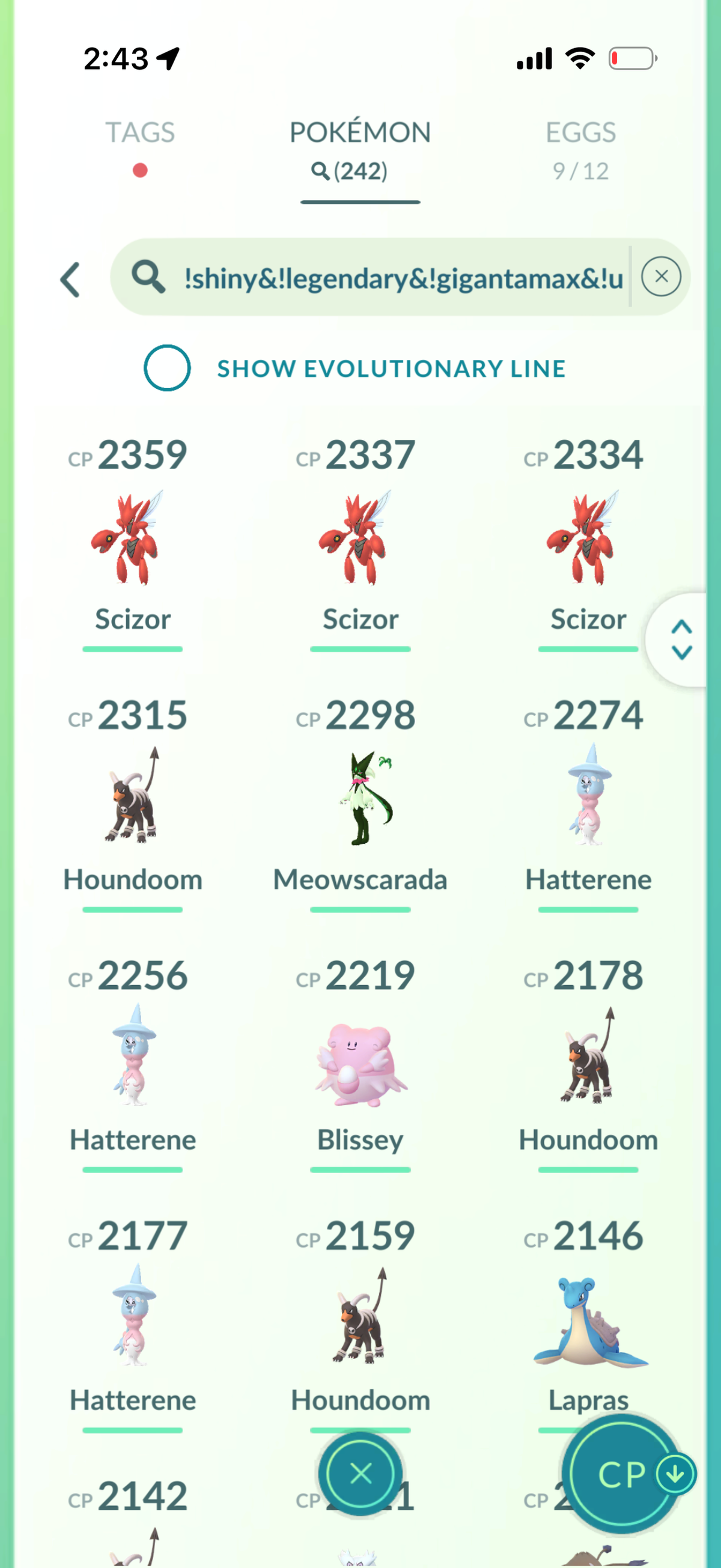 GarchompStack 135 Shiny/Legendary & 2.2M Stardust