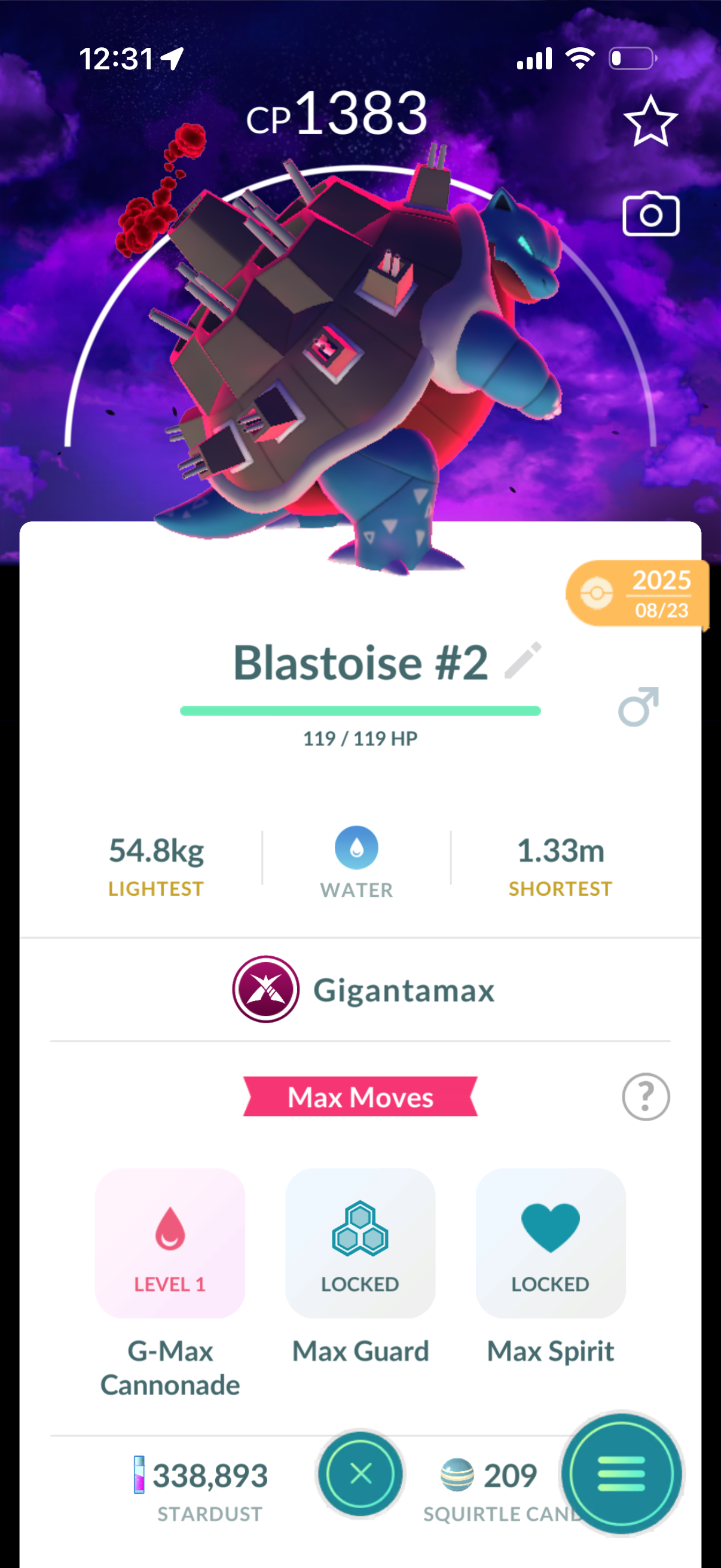 IncredibleHulk account (32 Shiny/Legendary/Gigantamax & 340k stardust)
