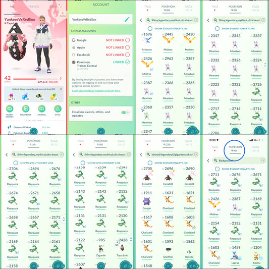 YankeesVsRedsox account 50 Shiny/Legendary & 220k