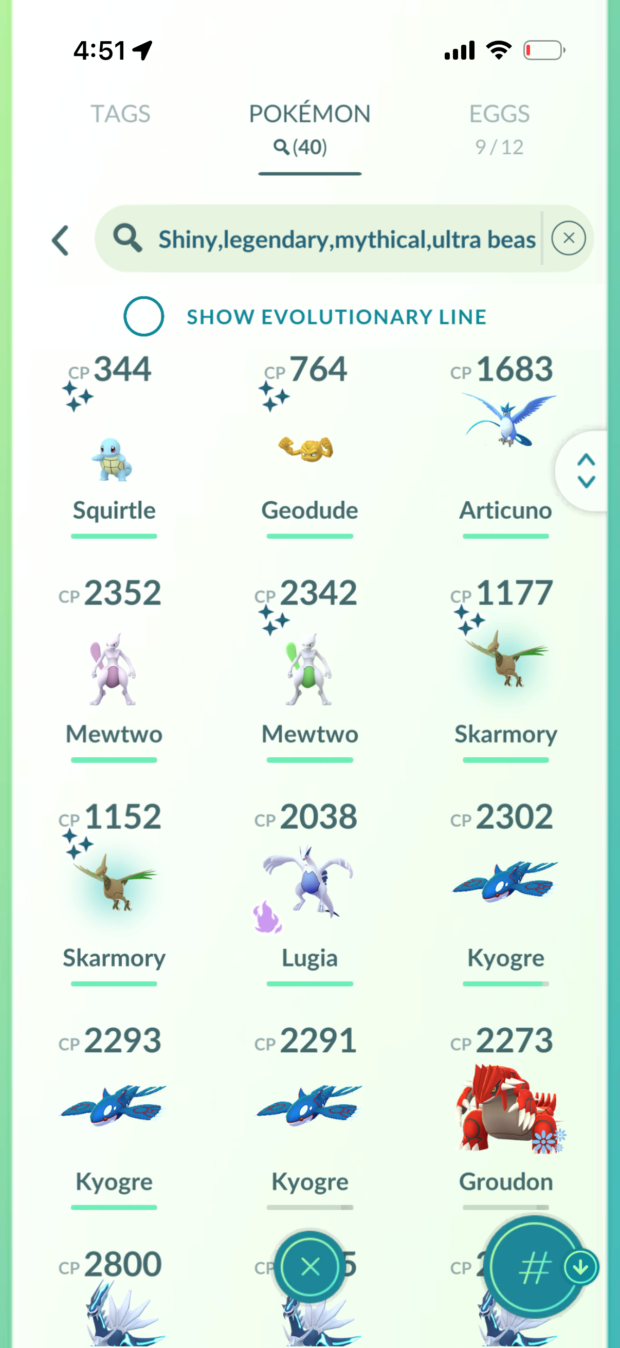PSGMoneyline account (40 Shiny/Legendary)