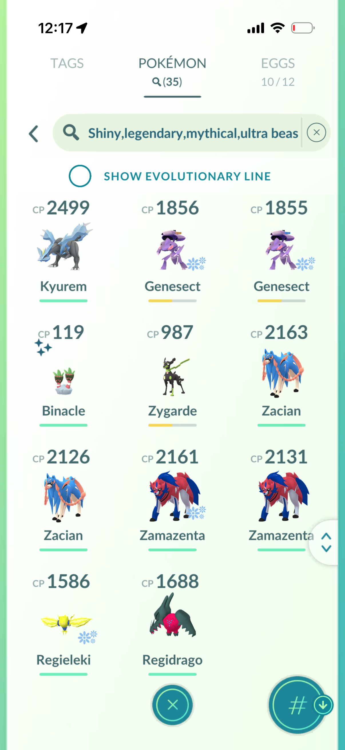 AguaDulce account (35 Shiny/Legendary)
