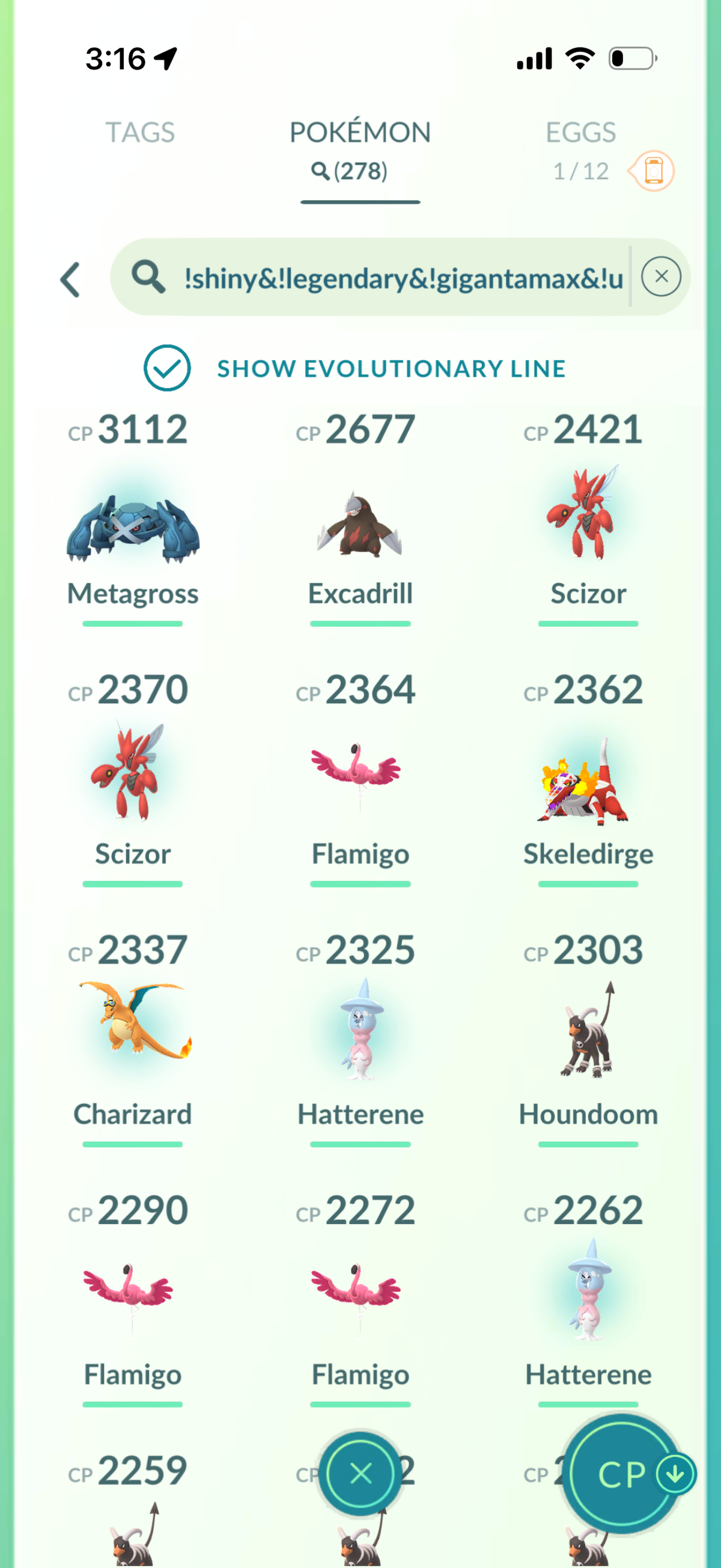 PalkiaSpacial account 73 Shiny/Legendary & 660k Stardust