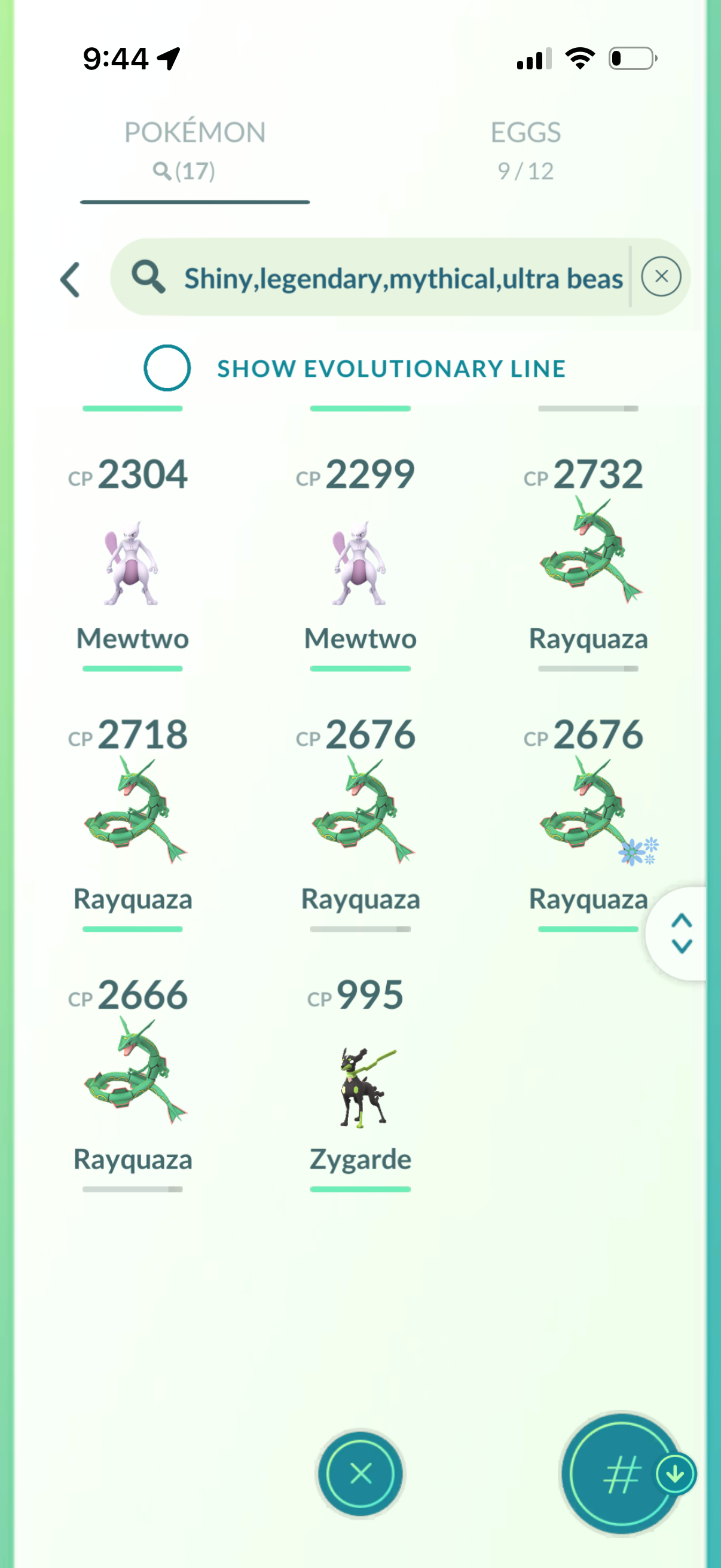 LovelyMewtwo account (17 Shiny/Legendary & 167k stardust)