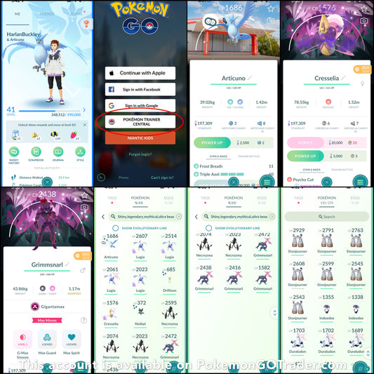 SoloClimber account (15 Shiny/Legendary/Gigantamax)