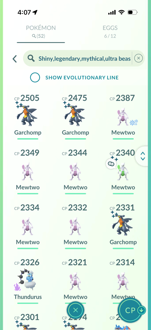 OneLastCod account (52 Shiny/Legendary & 700k Stardust)