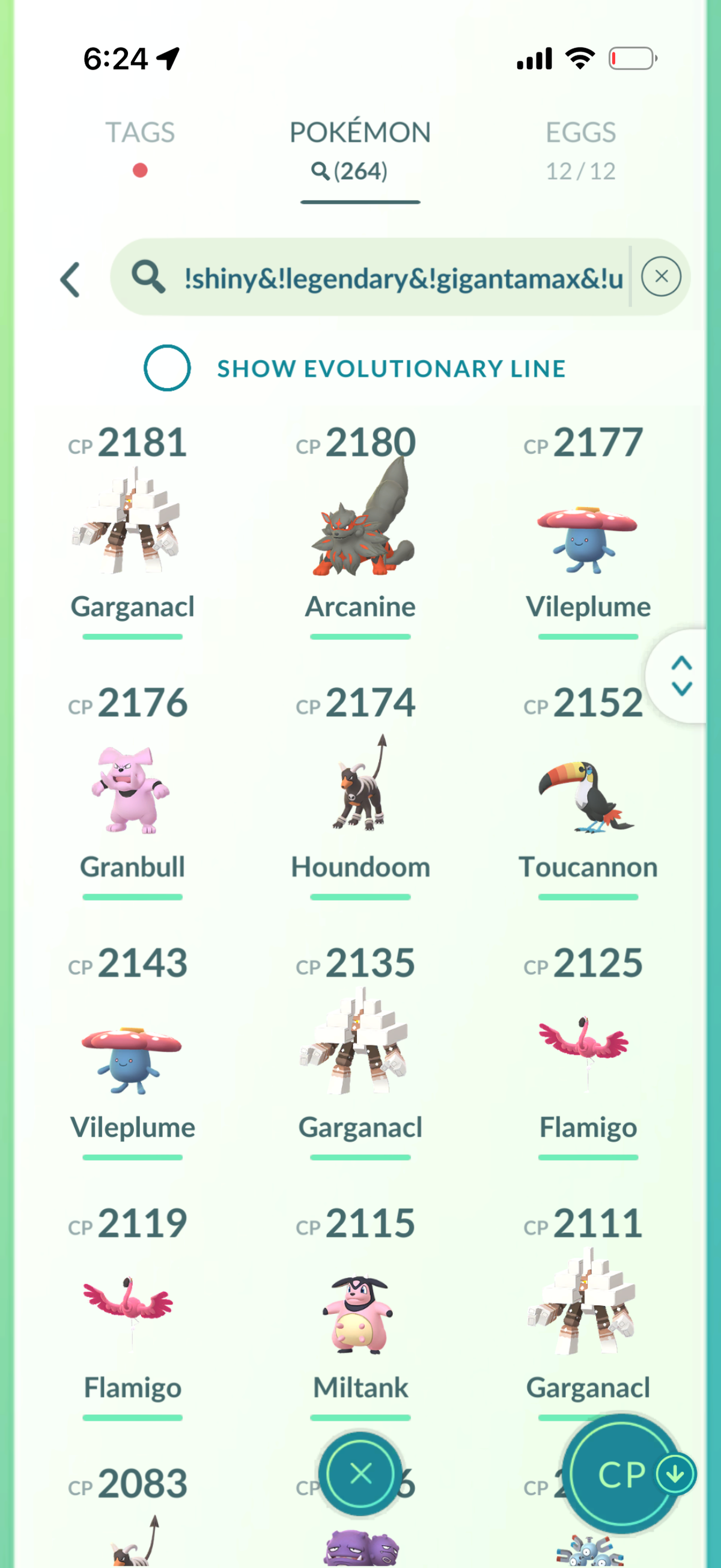 KartanaMini account 57 Shiny/Legendary and 1.2M Stardust
