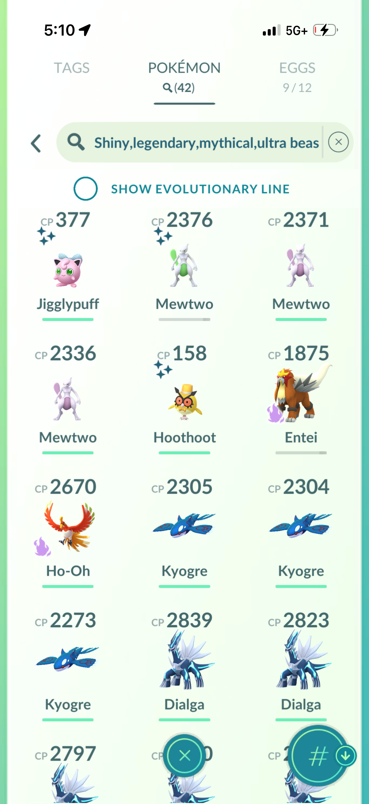PorterJugs account (42 Shiny/Legendary)