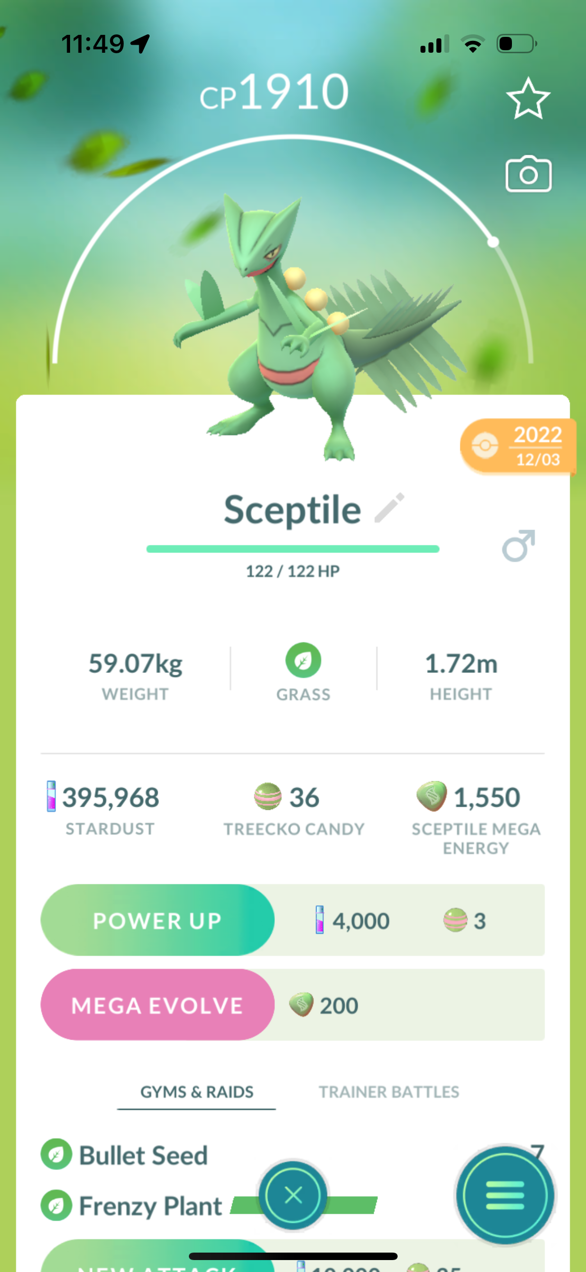 Sceptile Trade Frenzy Plant (caught in 2022)