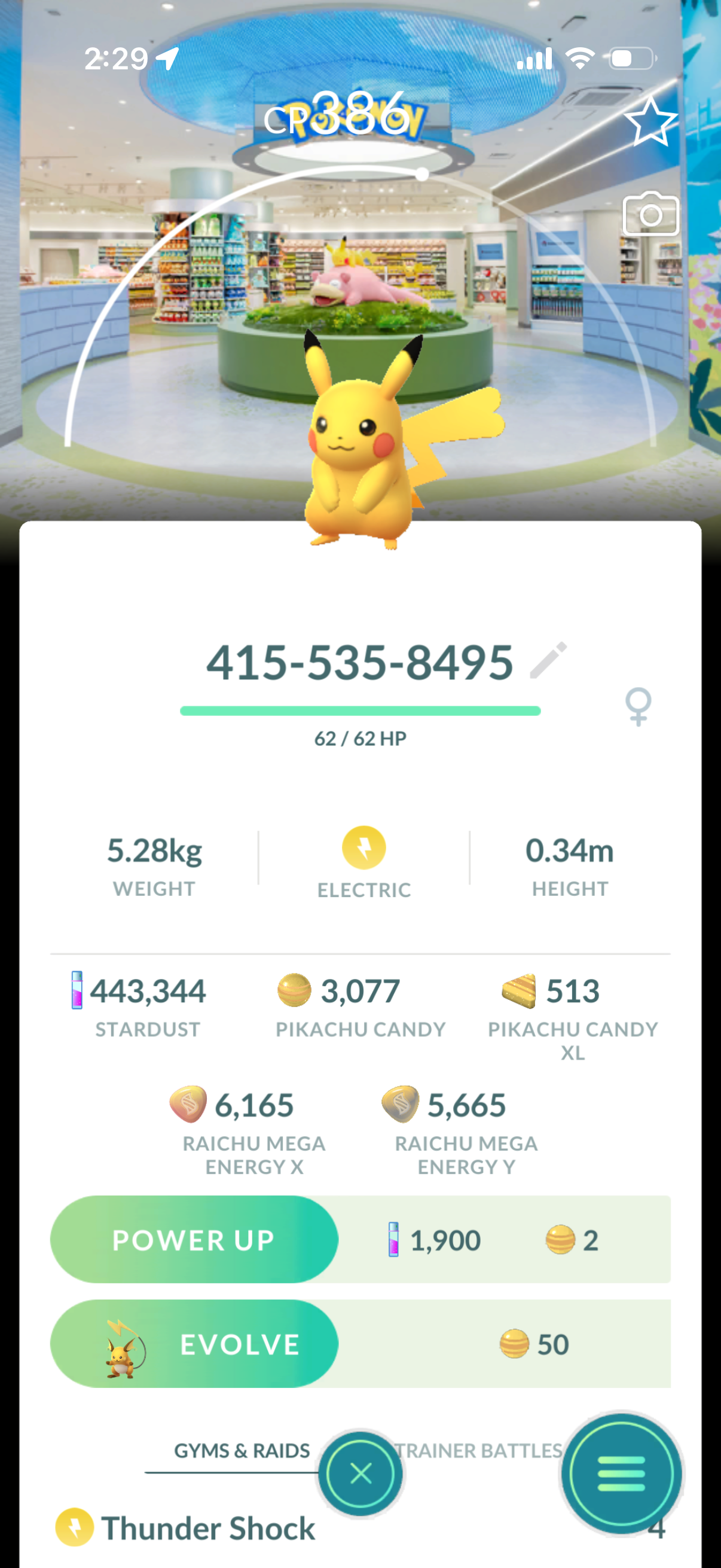18 different Background Pikachu’s caught on your account