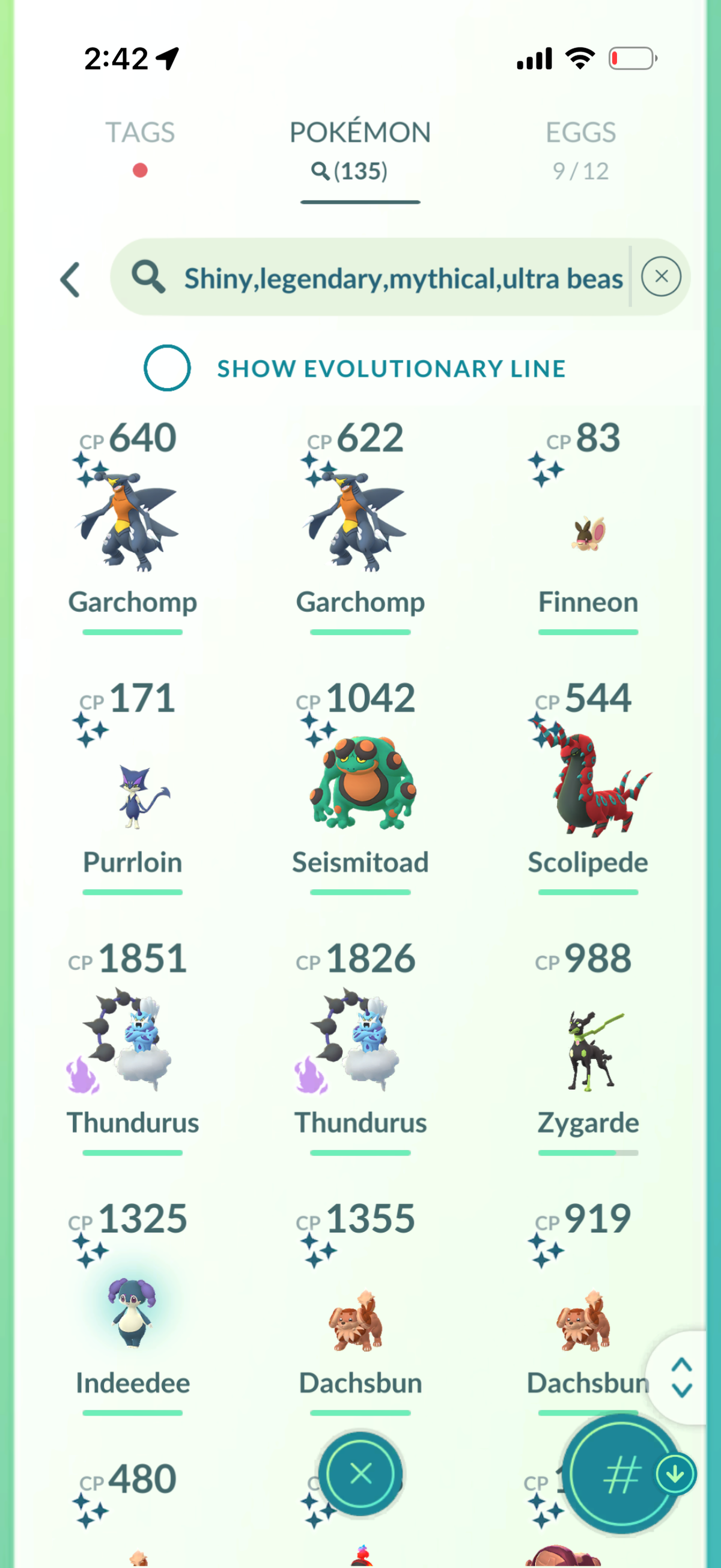 GarchompStack 135 Shiny/Legendary & 2.2M Stardust