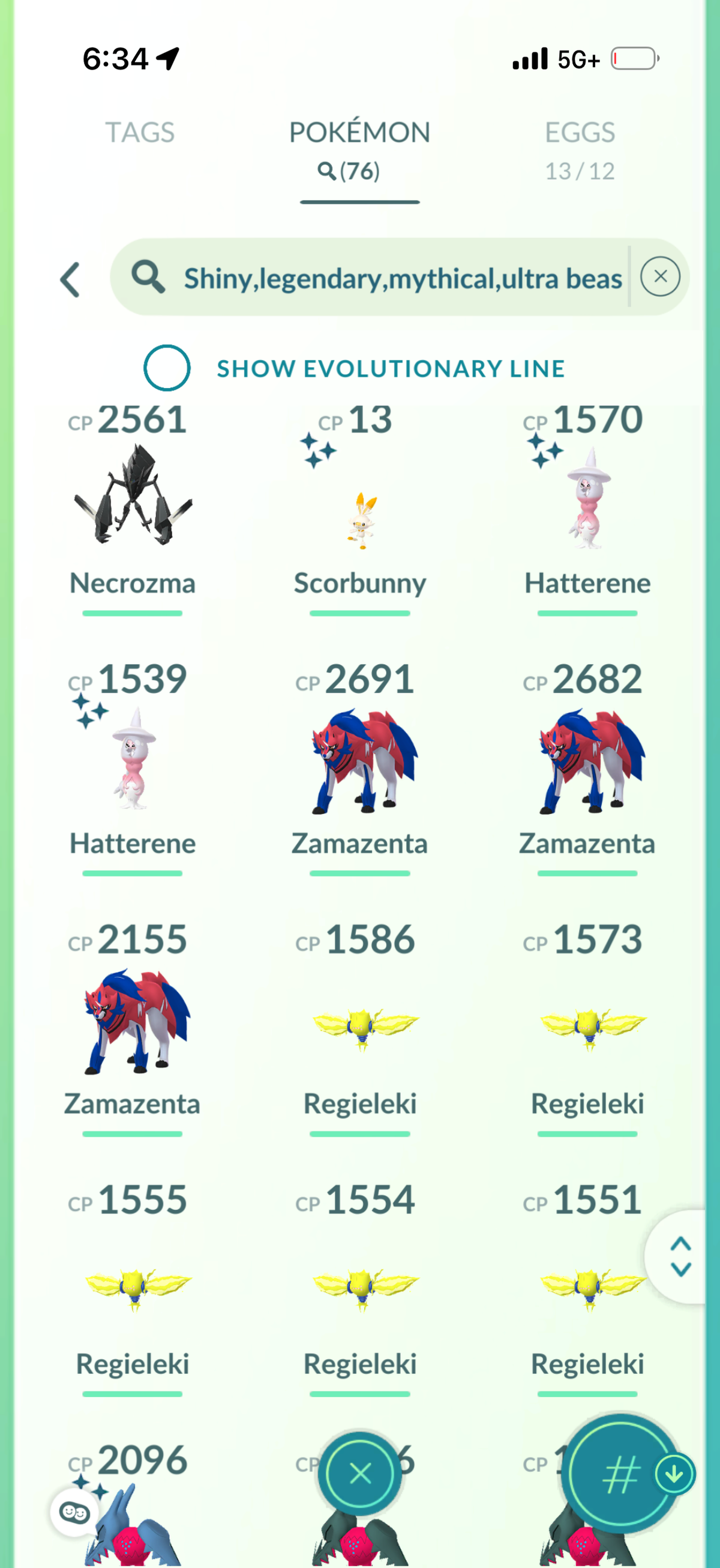 PSGMoneyline account 76 Shiny/Legendary & 1.8M Stardust