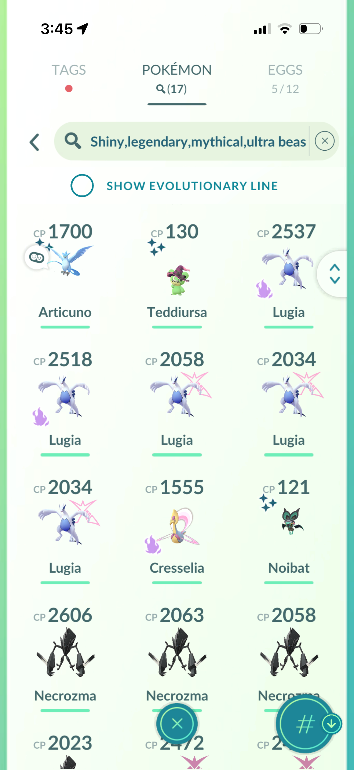HarlanBuckley account (17 Shiny/Legendary/Gigantamax)