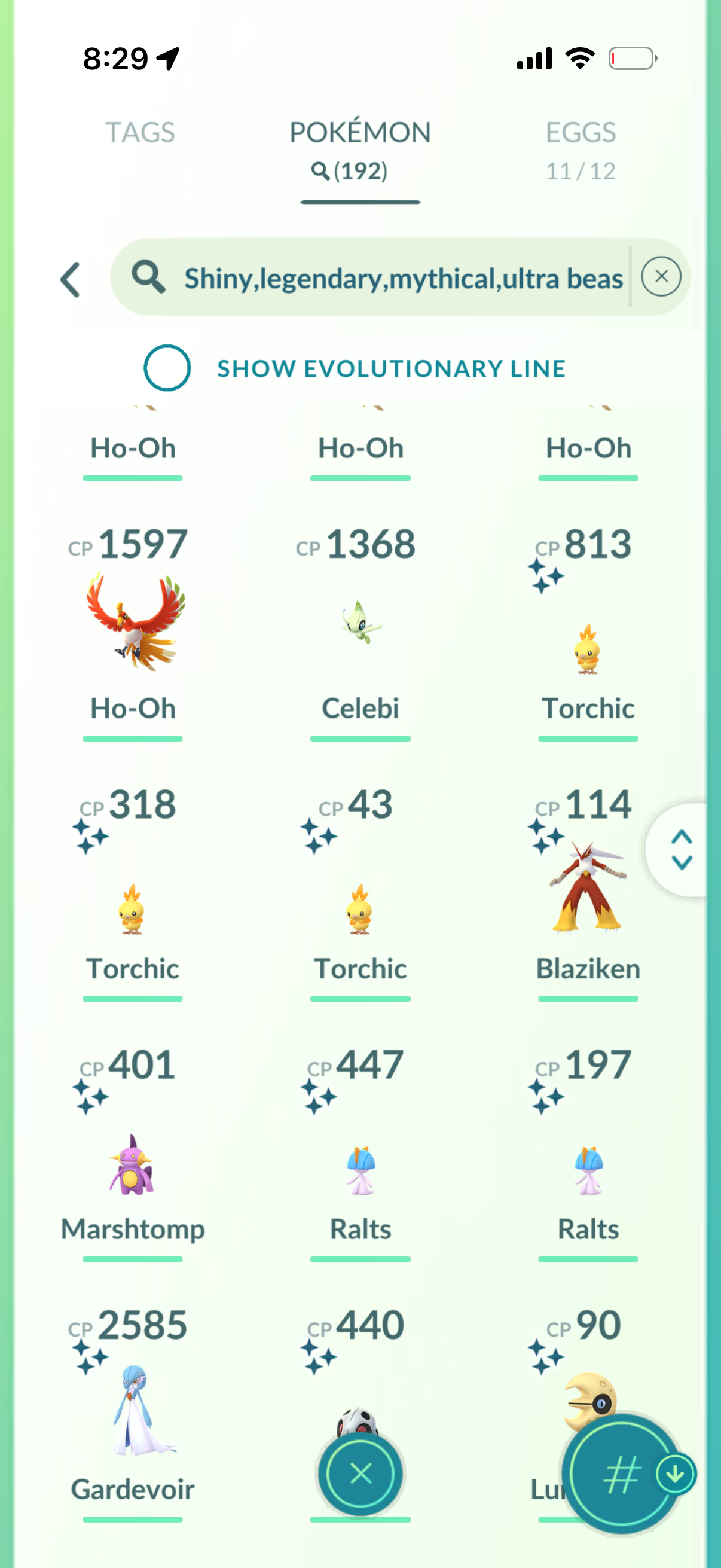Noriko 2016 account (190 Shiny/Legendary)