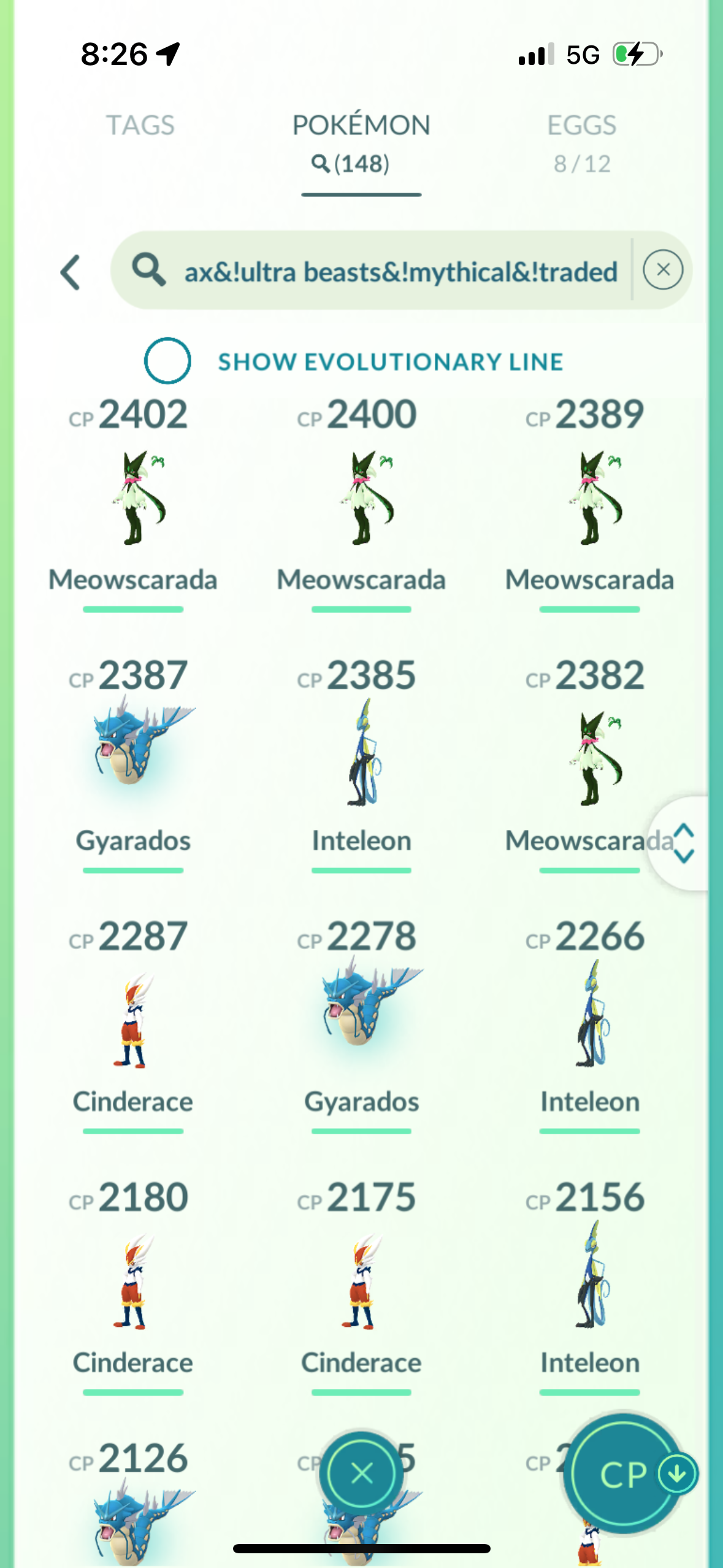 LatiosV1 account (74 shiny/legendary)