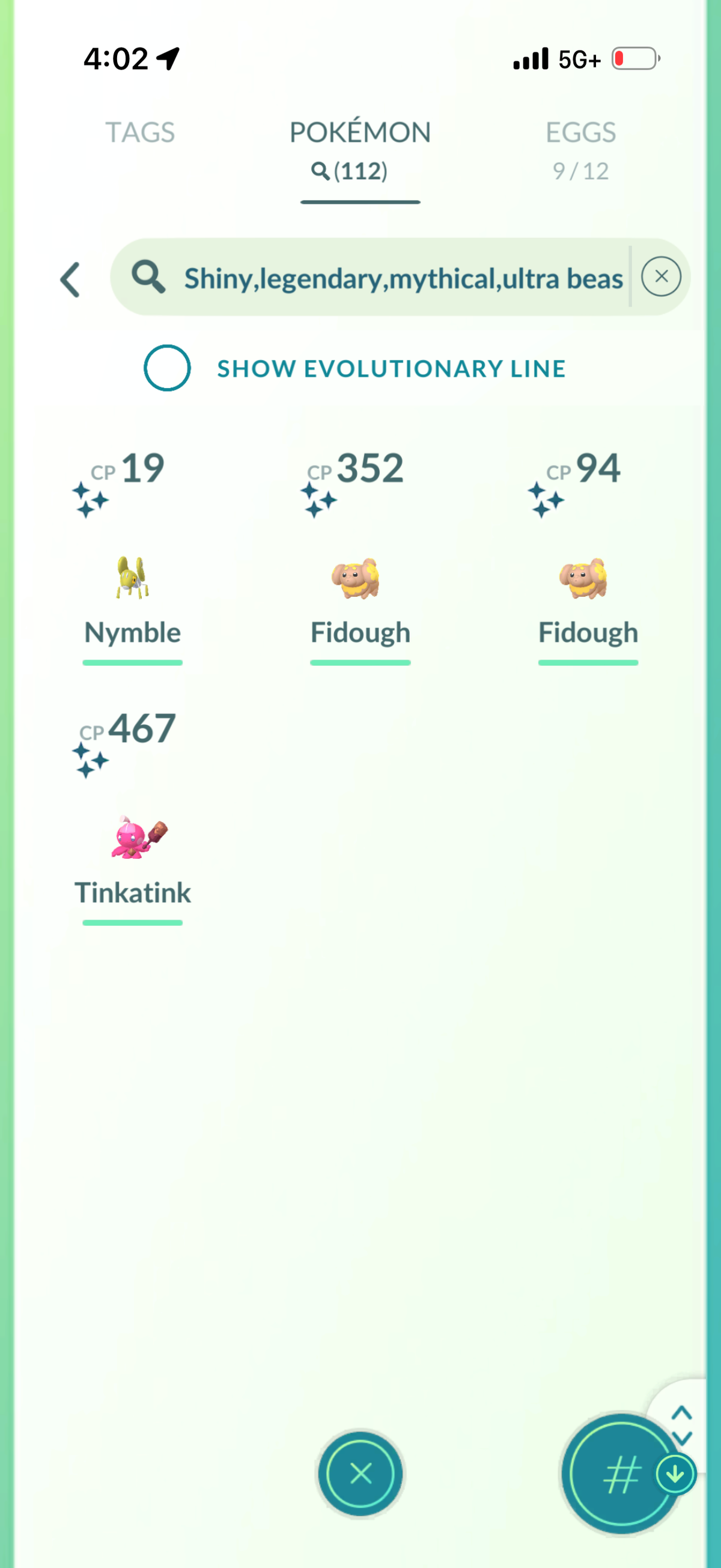 GibleHoarder account 112 Shiny/Legendary & 1.5M Stardust