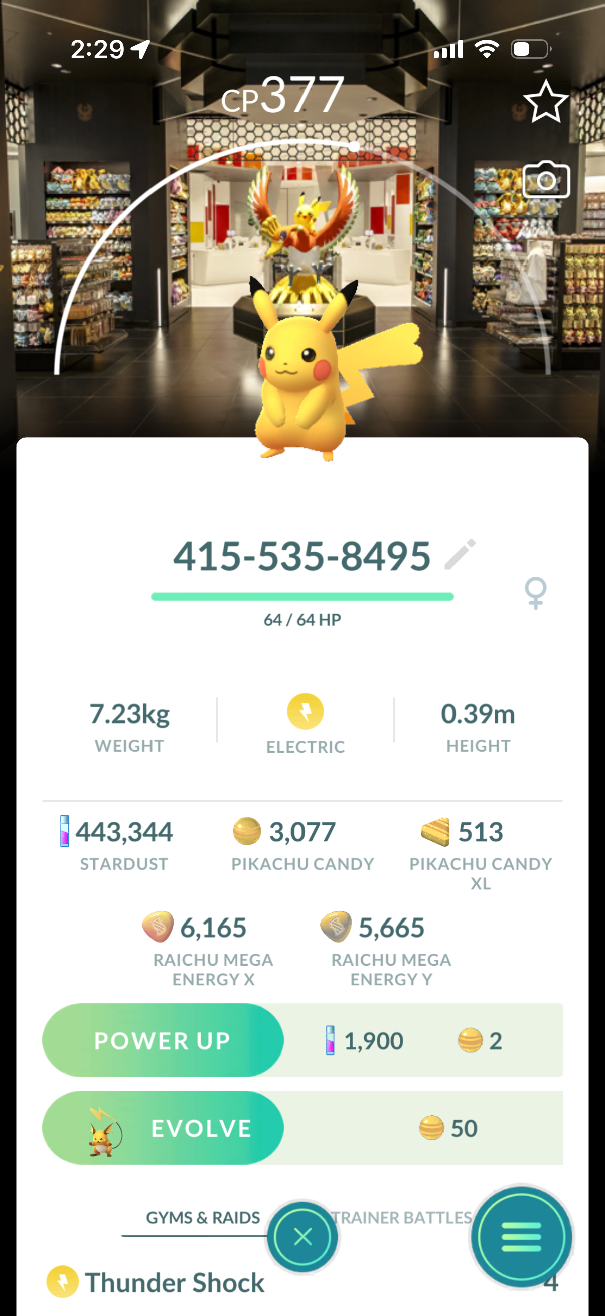 18 different Background Pikachu’s caught on your account