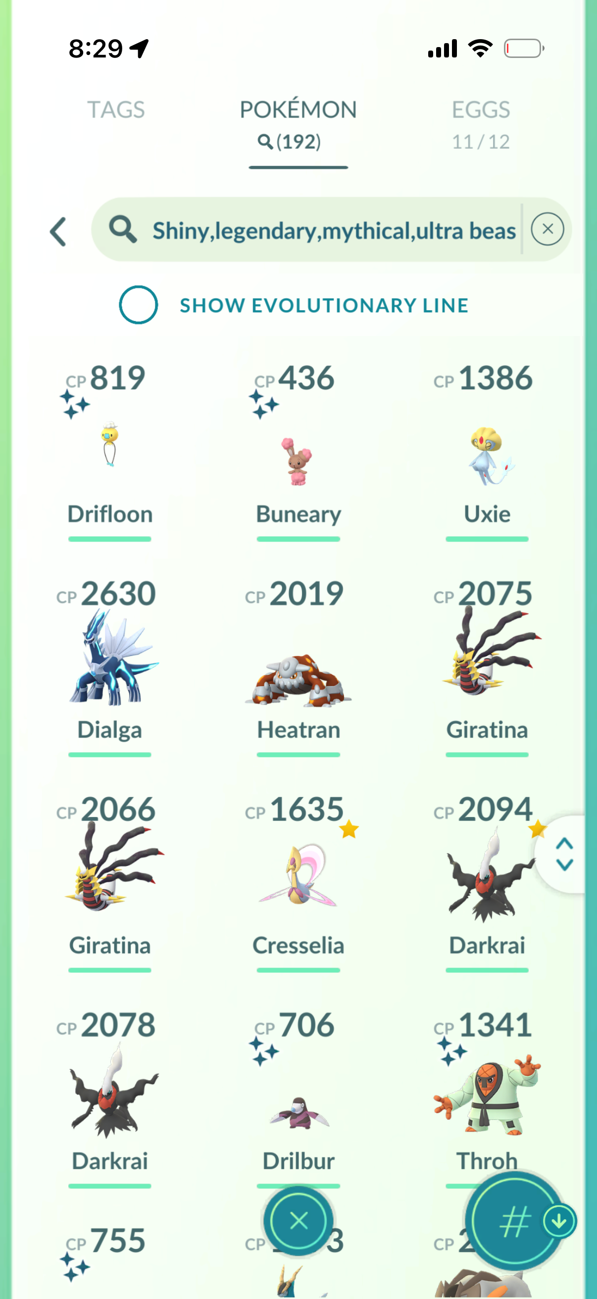 Noriko 2016 account (190 Shiny/Legendary)
