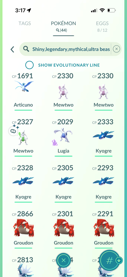 1AboveAll account (44 Shiny/Legendary)