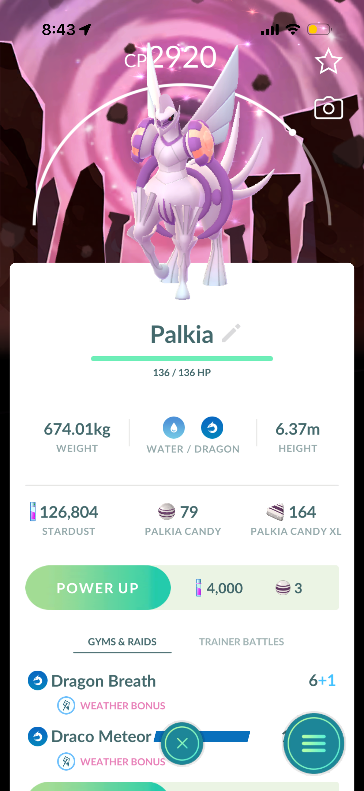 PalkiaSpacial account (44 Shiny/Legendary)