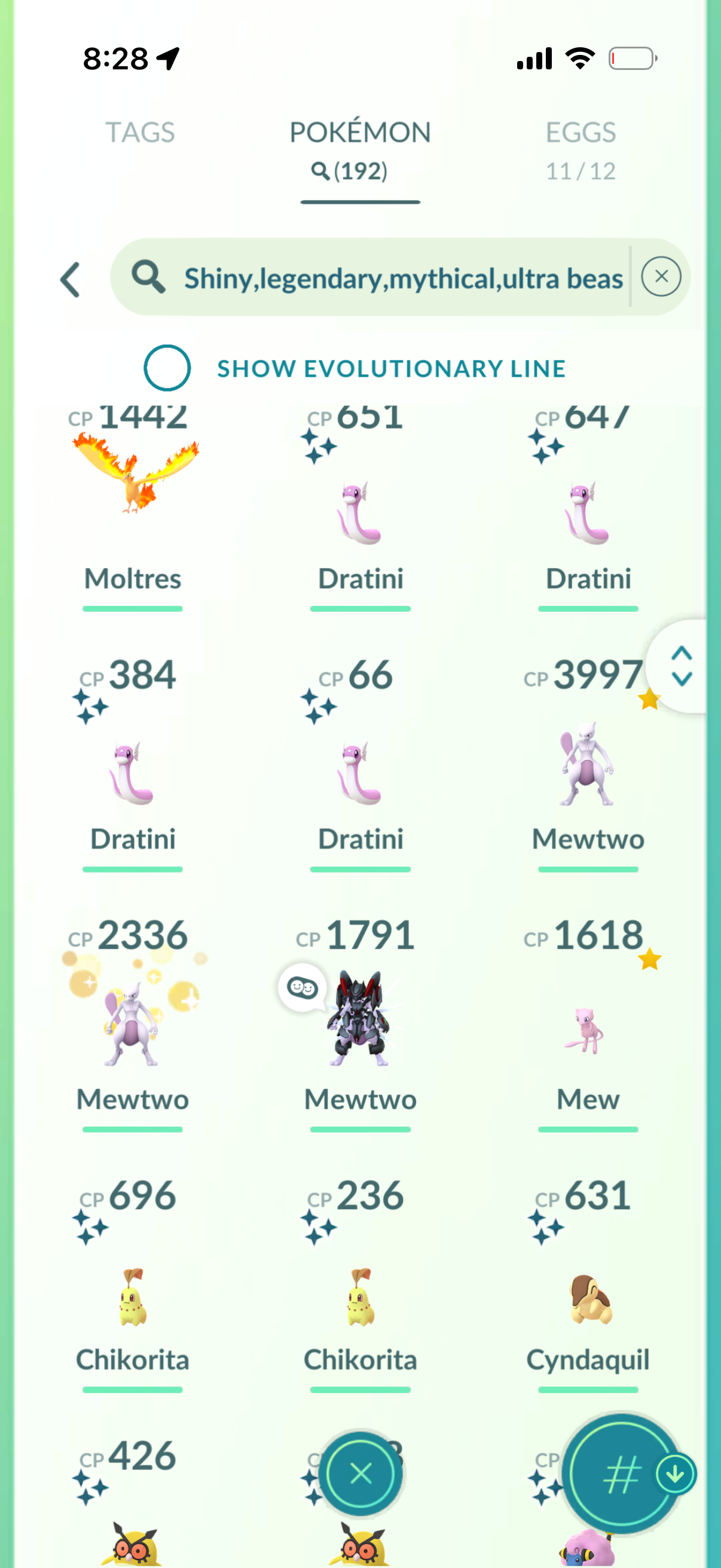 Noriko 2016 account (190 Shiny/Legendary)