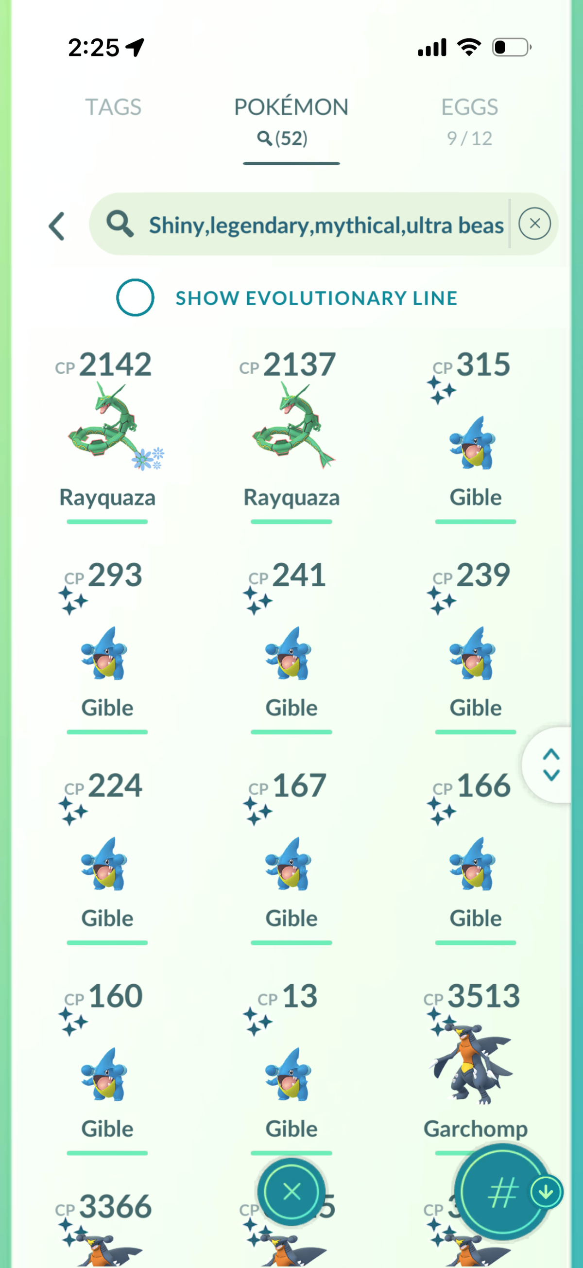 SpecialtyPIZZA account (52 Shiny/Legendary and 544k Stardust)