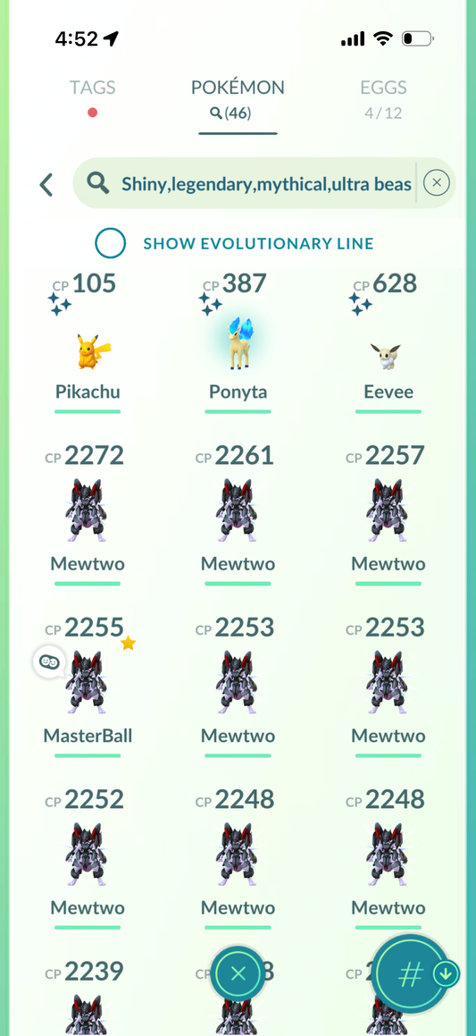 ArmoredPTC account 46 Shiny/Legendary & 2.1m Stardust