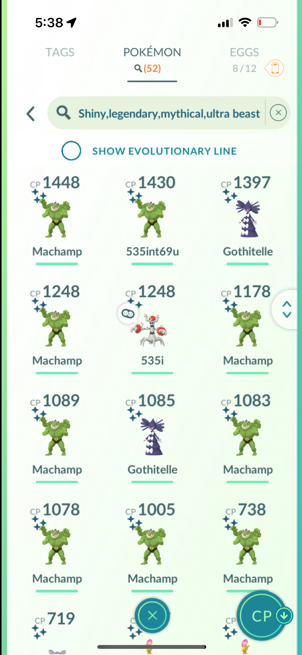 WannaPlayAGame account (52 shiny/legendary)
