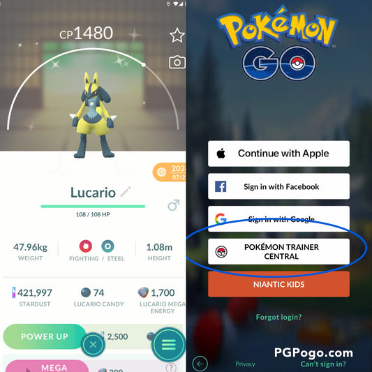Shiny Lucario account