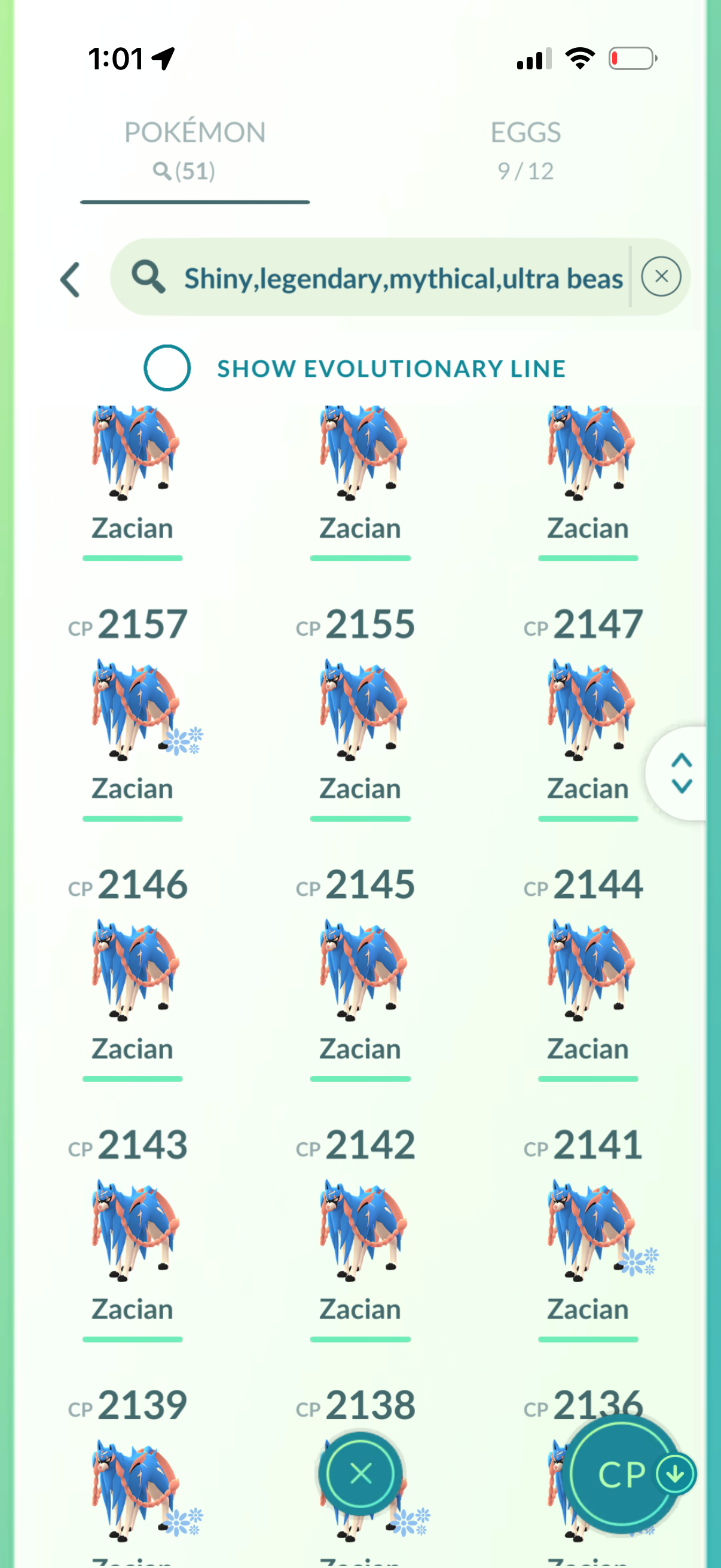 AllTheGlory account (51 Shiny/Legendary)