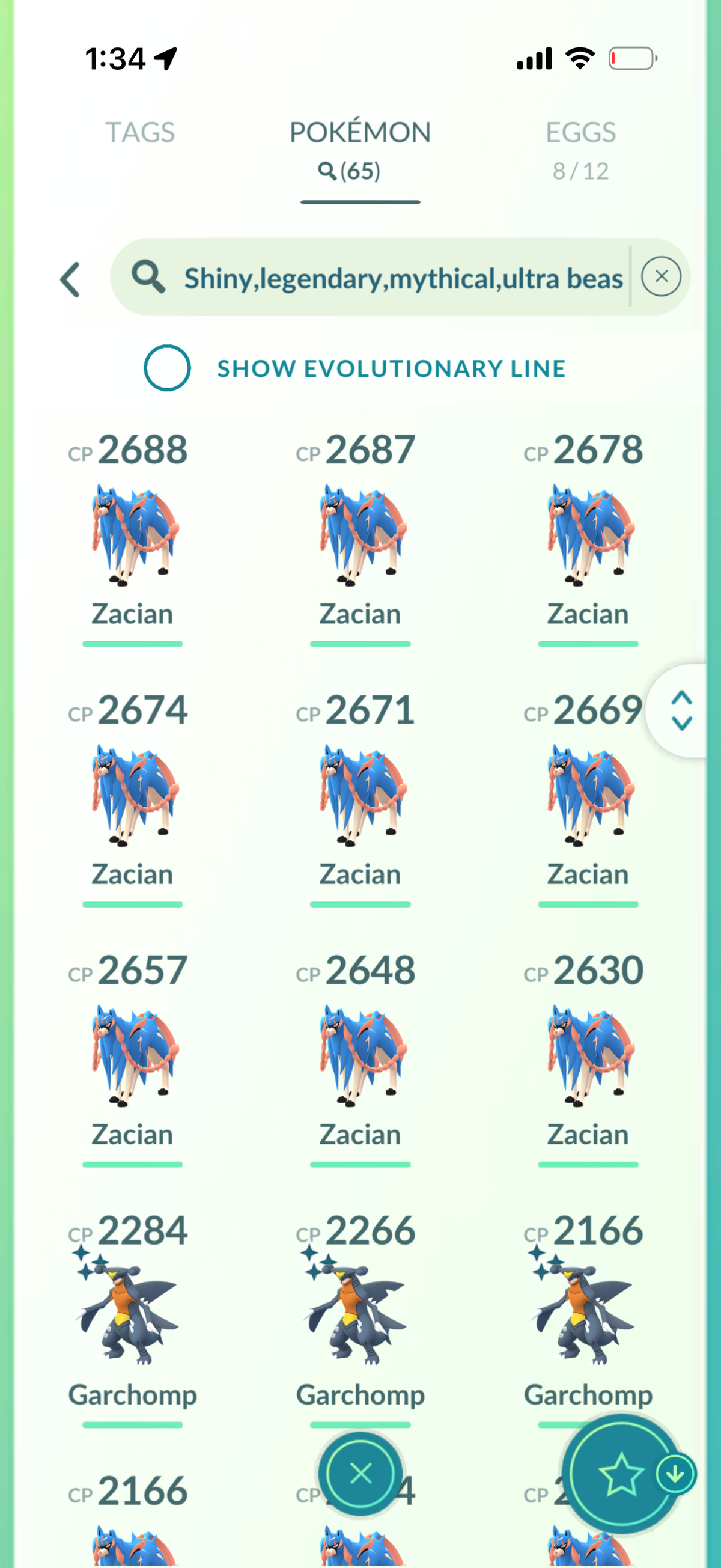 CrownedBy415 account (65 Shiny/Legendary 1.7m Stardust)