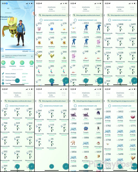 TiktokInvites account (56 Shiny/Legendary)