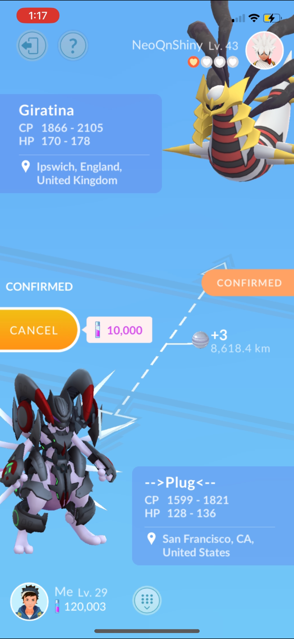 Armored Mewtwo trade