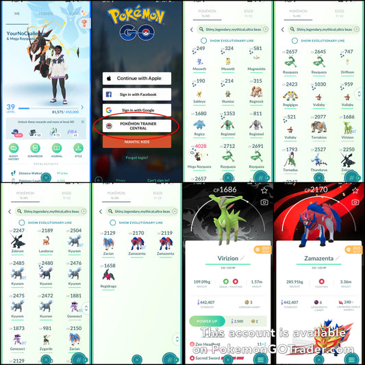 YourNoChallenge account (40 Shiny/Legendary/Mythical)