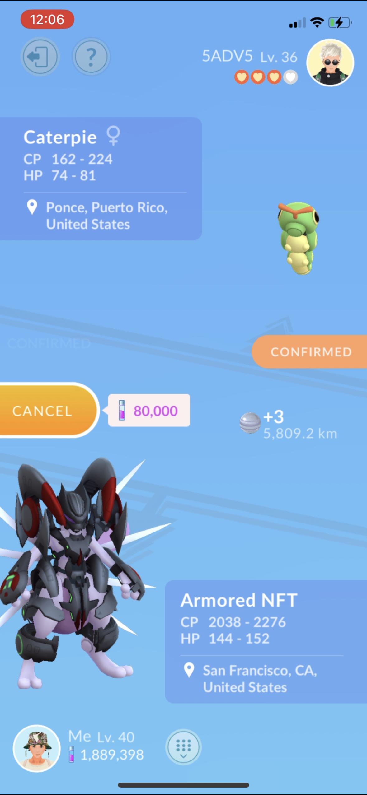 Armored Mewtwo trade