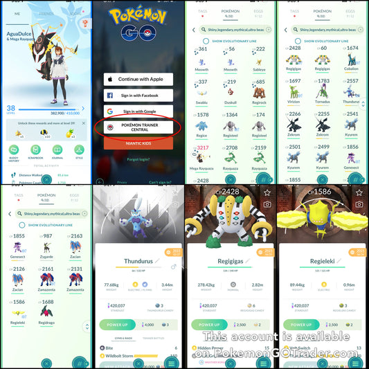 AguaDulce account (32 Shiny/Legendary)