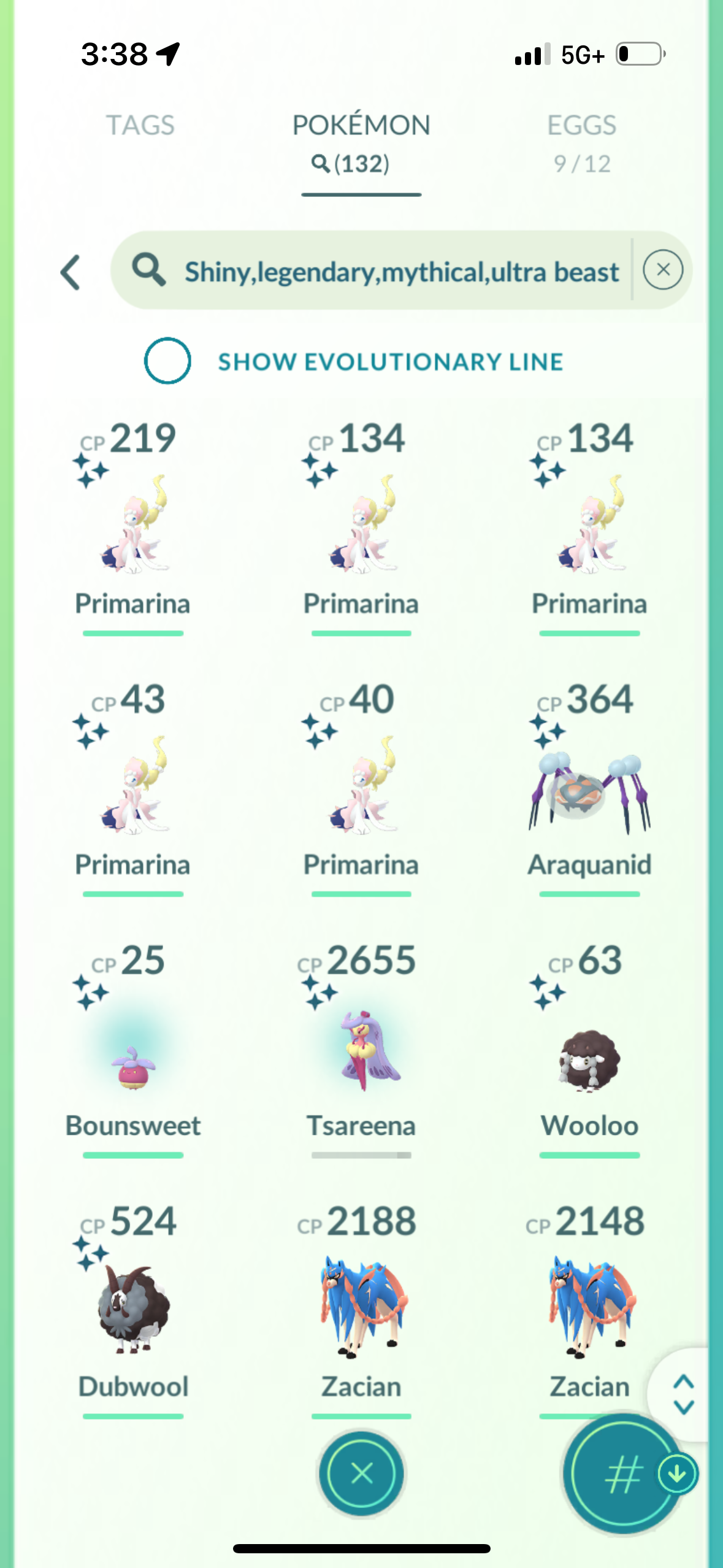 Zasheen25 account (130+ legendary/shiny)