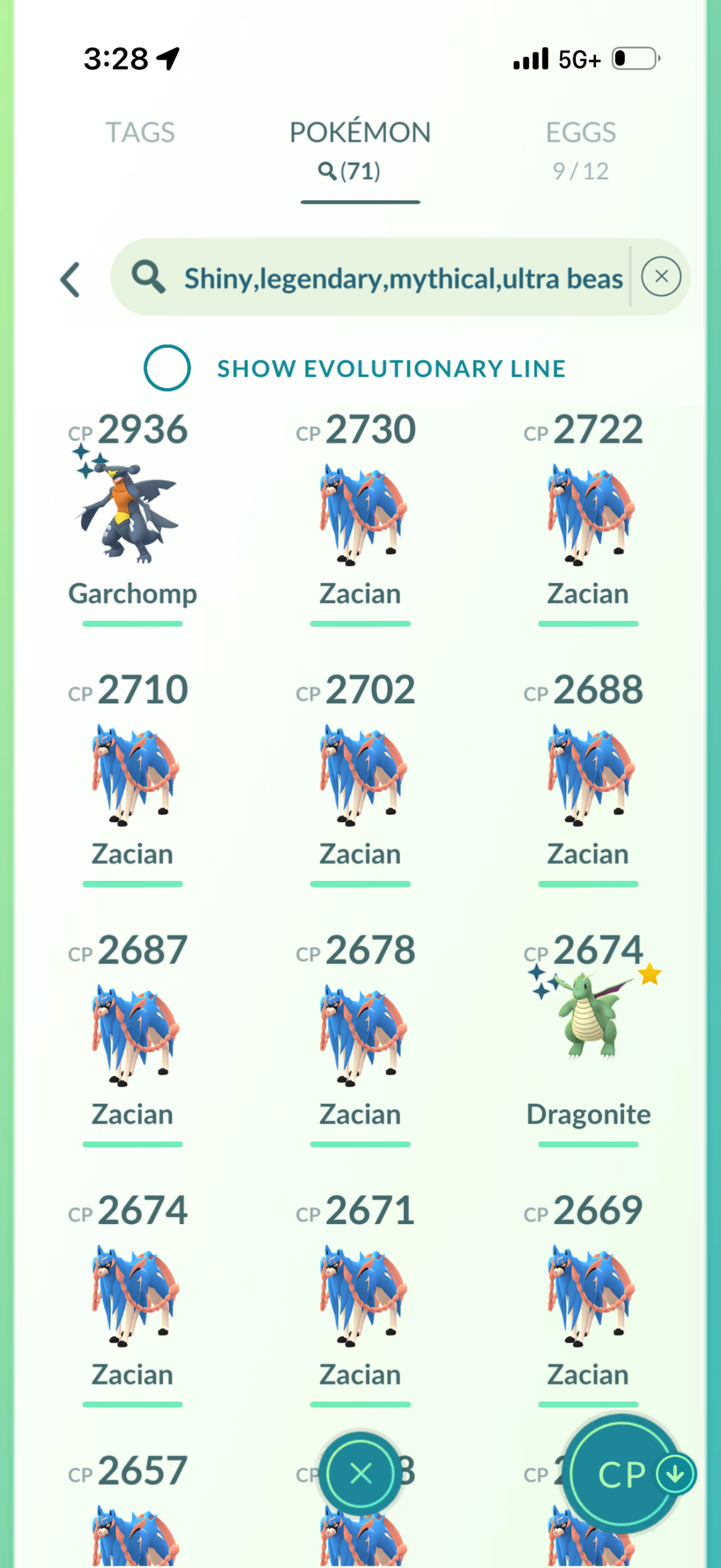 CrownedBy415 account (71 Shiny/Legendary 1.9m Stardust)