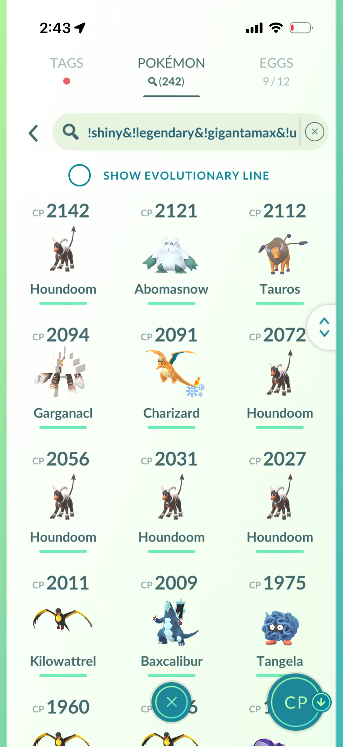 GarchompStack 135 Shiny/Legendary & 2.2M Stardust