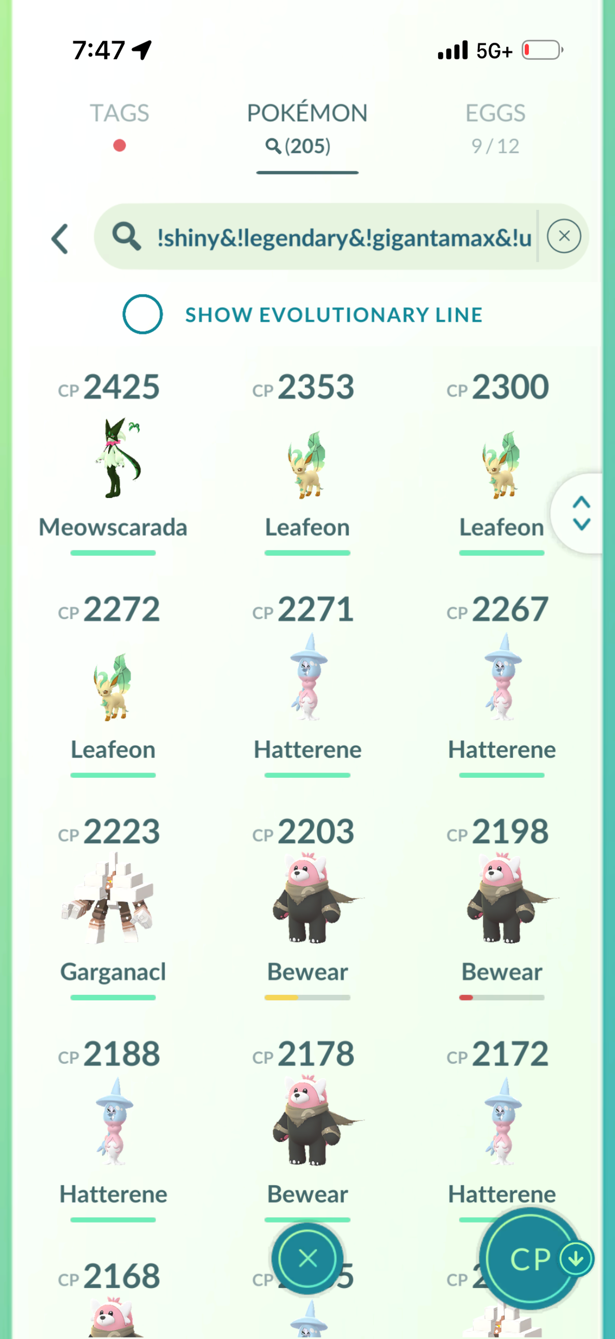 AFewLegendaries account 15 Shiny/Legendary & 454k Stardust