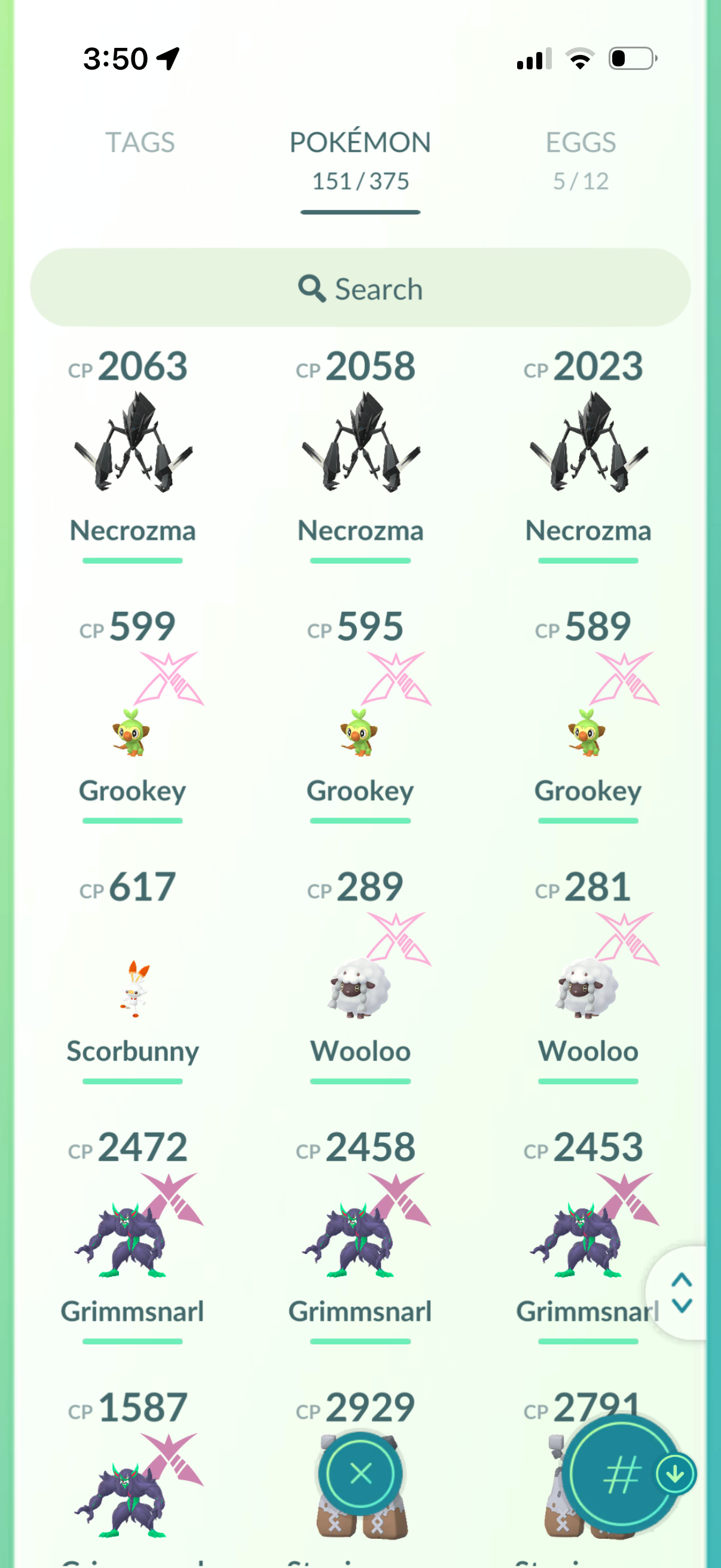 HarlanBuckley account (17 Shiny/Legendary/Gigantamax)