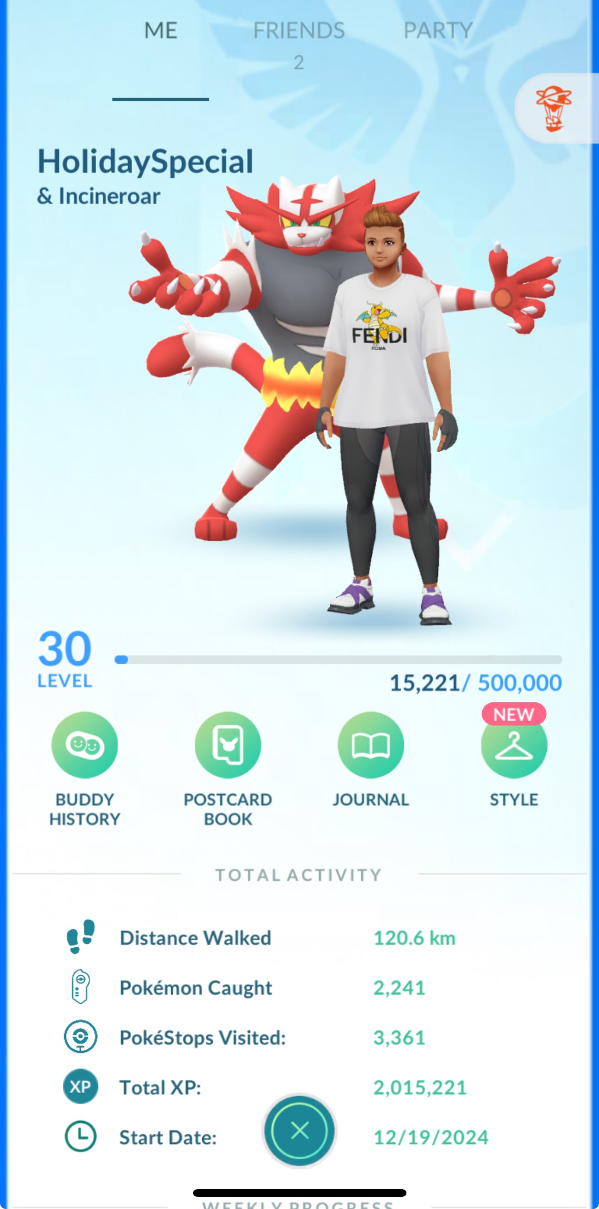 HolidaySpecial account (36 shiny/legendary)