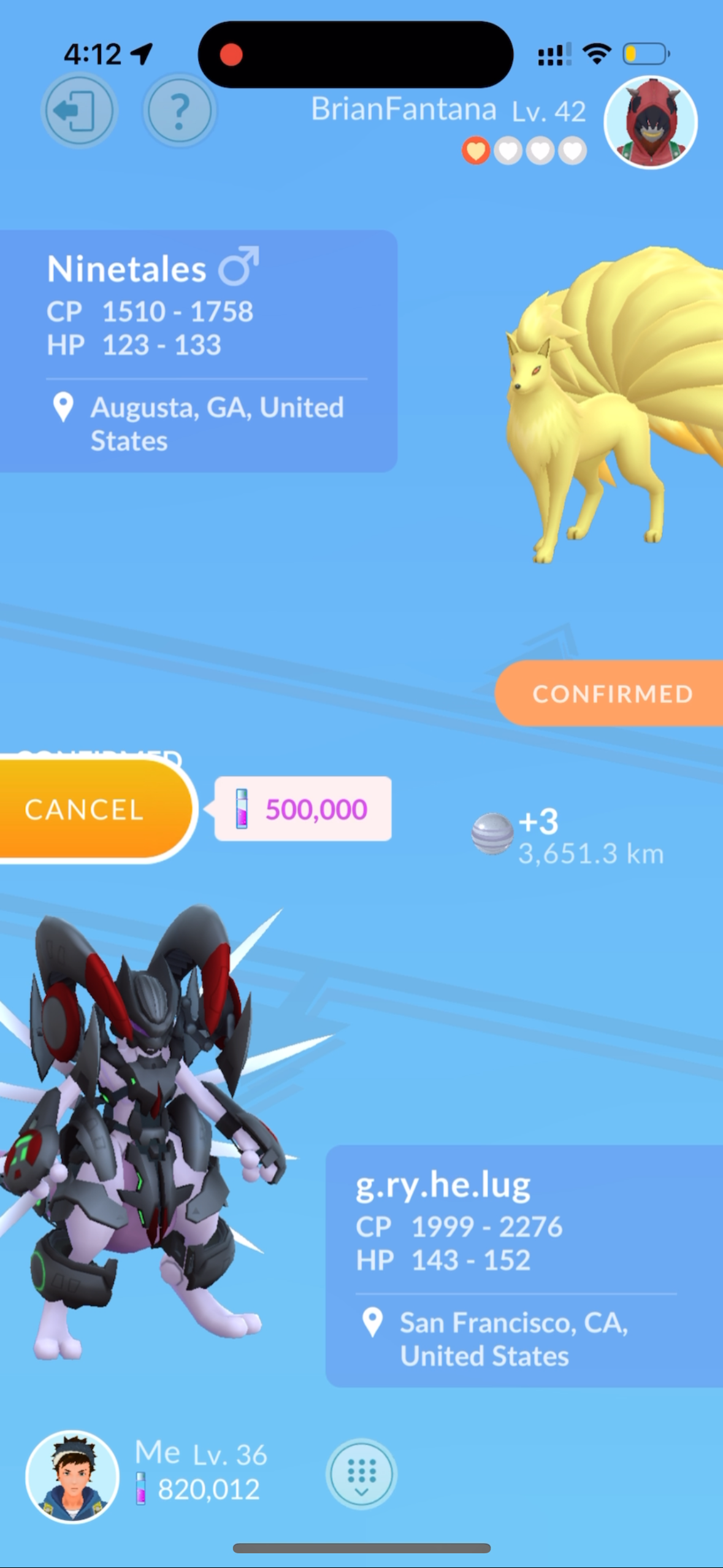 Armored Mewtwo trade